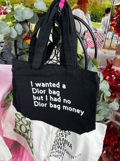 “I wanted a name brand bag” Tote