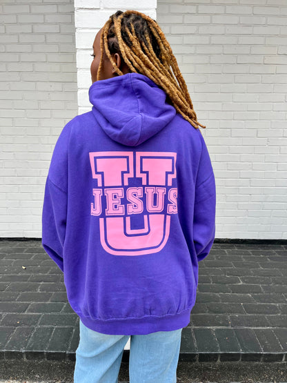 Jesus University Sweatshirt (Pink/Purple)