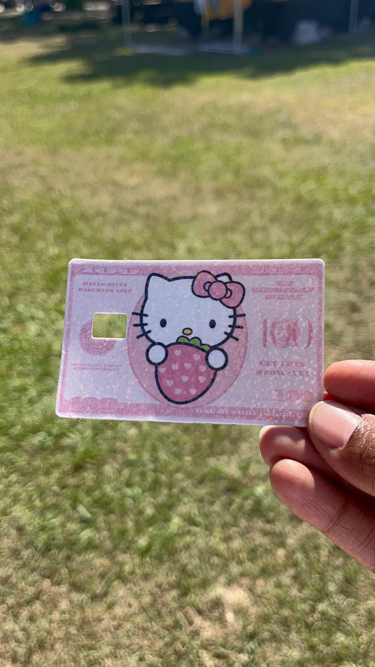 Cute Berry Kitty Credit Card Skin