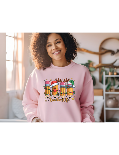 Teachers Life Christmas Sweatshirt